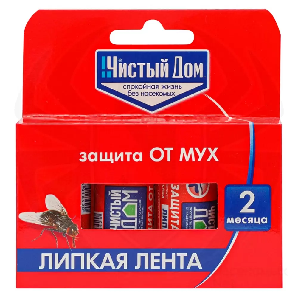 Чистый Дом липкие ленты от мух, 4 шт